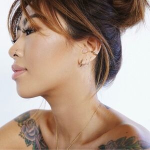 14K MEJURI X HEYCLAIRE THREADER EARRINGS